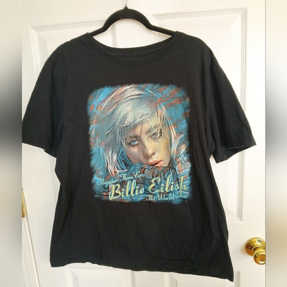 Black Graphic Billie Eilish Happier Than Ever World Tour Tee XL Band Pop Grunge